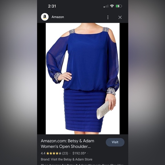 Betsy & Adam open shoulder dress - Picture 1 of 6